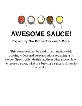 Preview of Awesome Sauce: Exploring the Five Mother Sauces and More
