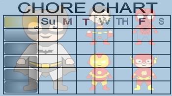 Superhero Reward Chart Printable