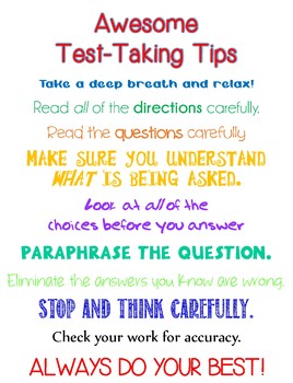 Preview of Awesome Test-Taking Tips
