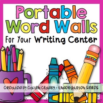 Preview of Portable Word Walls Kindergarten Writing Centers