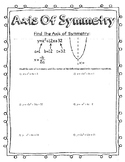 Axis of Symmetry Worksheet