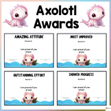 Axolotl Award Certificates End of Year Editable