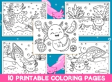Axolotl Coloring Pages, 10 Axolotl Salamanders Coloring Sh