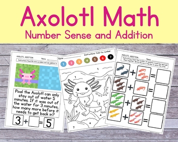 Preview of Axolotl Math Concepts - "ADDS" ALOTL Number Sense and Addition Packet - PDF