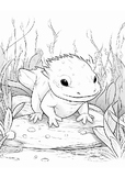 Axolotl, coloring pages for child