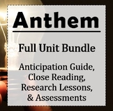 Ayn Rand's Anthem: Full Unit Bundle (Activities, Quizzes, 
