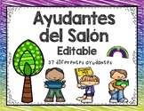 Ayudantes del Salon - Classroom Jobs in spanish (Editable)