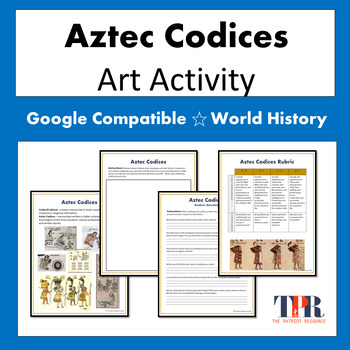 Preview of Aztec Codices Art Project Reading and Questions (Google)