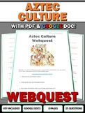 Aztec Empire Culture - Webquest with Key (Google Doc Included)