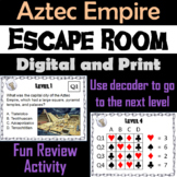 Aztec Empire Activity Escape Room (Civilizations of Mesoam