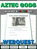 Aztec Empire Gods - Webquest with Key (Google Doc Included)