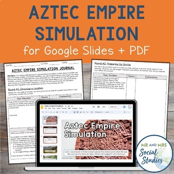 Preview of Aztec Empire Simulation | Mesoamerica Simulation Activity about the Aztecs