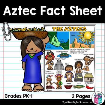 Preview of Aztec Fact Sheet for Early Readers