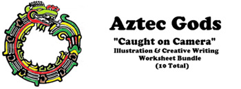 Preview of Aztec Gods "Caught on Camera" Illustration and Creative Writing Bundle