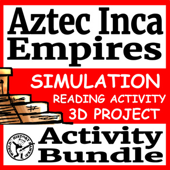 Preview of Ancient Aztec Inca Activity & Project Bundle - Simulation Reading Comprehension