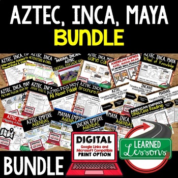 Preview of Aztec, Inca, Maya BUNDLE  (World History Bundle), Digital Learning, Google