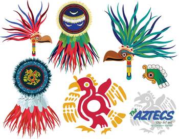 Preview of Aztec Indians Clip Art Set
