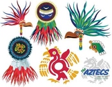 Aztec Indians Clip Art Set