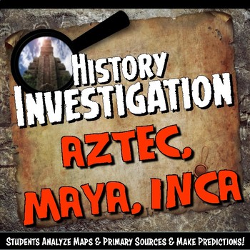 Preview of Aztec, Maya, Inca- Americas Investigation History Lesson Stations Gallery Walk