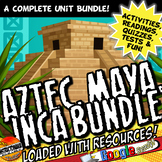 Aztec, Maya, Inca : Complete Printable Unit Lesson Plans & Activities 5-8