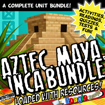 Preview of Aztec, Maya, Inca: Lesson Plans & Activities Bundle Digital & Printable Unit 5-8