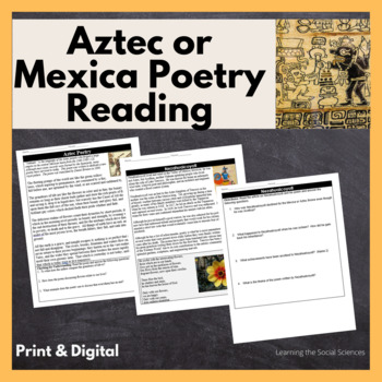 Preview of Aztec or Mexica Poetry Reading and Nezahualcoyotl Biography: Print & Digital