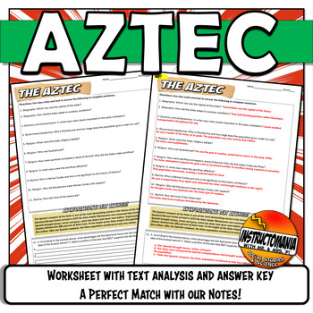 Preview of Aztec Powerpoint Worksheet Graphic Organizer