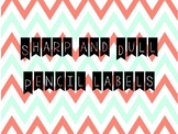 Arrow and Tribal Sharp and Dull Pencil Labels