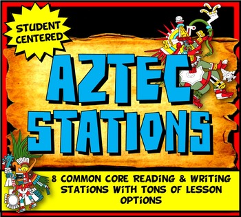Preview of Aztec Stations Activity with Graphic Organizer & Foldable Option