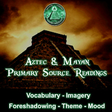 Aztec and Mayan Primary Source Readings - Vocabulary, Imag