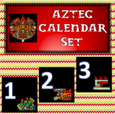 Aztec calendar set (in Spanish)