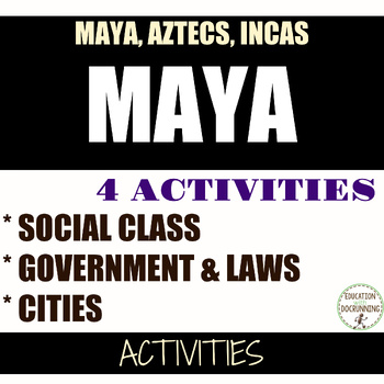 Preview of Aztecs Activities Social Class Cities and Government for Mesoamerica