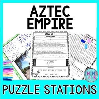 Preview of Aztec Empire PUZZLE STATIONS: Aztec Empire, Mexico and Hernan Cortes