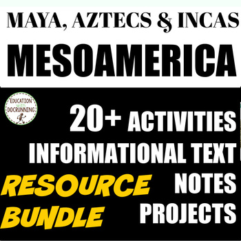 Preview of Aztecs Incas Maya Unit for MesoAmerica