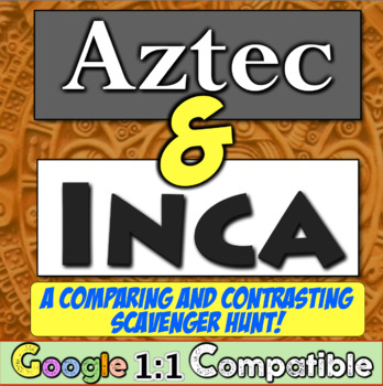 Preview of Aztecs and Incas Scavenger Hunt: Compare & Contrast the Aztec and Inca!