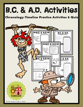 Preview of B.C. & A.D. Activities |Chronology/Timeline Practice/Worksheets| Quiz/Assessment