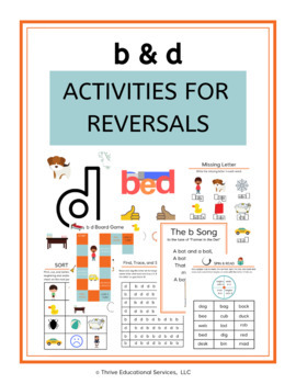 Preview of B & D Reversal Activities - Orton Gillingham Dyslexia Intervention