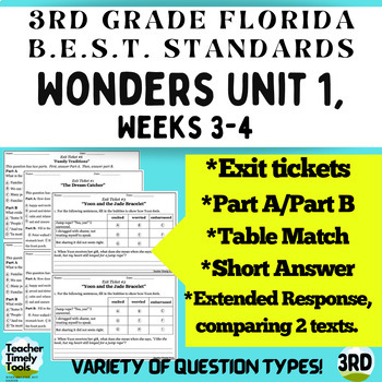 Preview of B.E.S.T Standards, Wonders, Unit 1, Weeks 3-4, F.A.S.T Comprehension Type Quest.