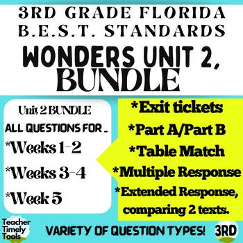 Preview of B.E.S.T Standards, Wonders, Unit 2 Bundle, F.A.S.T Comprehension
