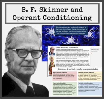 Preview of B. F. Skinner and Operant Conditioning- 2 day lesson