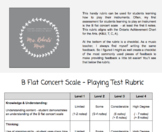 B Flat Concert Scale Rubric for beginner instrumentalists 