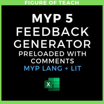 Preview of IB MYP Year 4-5 Language and Literature Feedback generator.