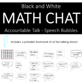 B/W Math Chat Speech Bubbles Display