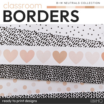 Border Collection, Neutral Classroom Decor