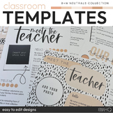 B+W NEUTRALS Meet The Teacher + Class Newsletter Pack