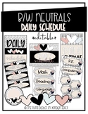 B&W Neutral Daily Schedule