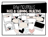 B&W Neutral Rules & Learning Objectives Posters