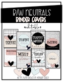 B&W Neutrals Binder Covers & Spines