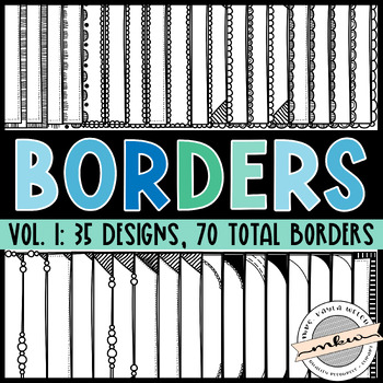 Preview of B&W Page Borders Vol. 1 - Doodle Paper Edge Borders