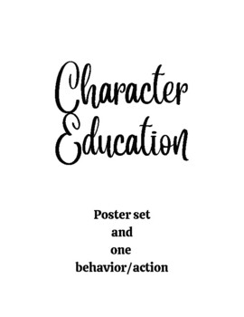 Preview of B&W SEL ELA resource character trait posters decorations- add your own flair!